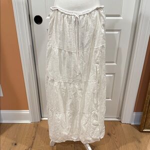 Grey Bandit NWT White Peasant Skirt with Slit